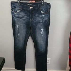 Light distressed Express jeans
